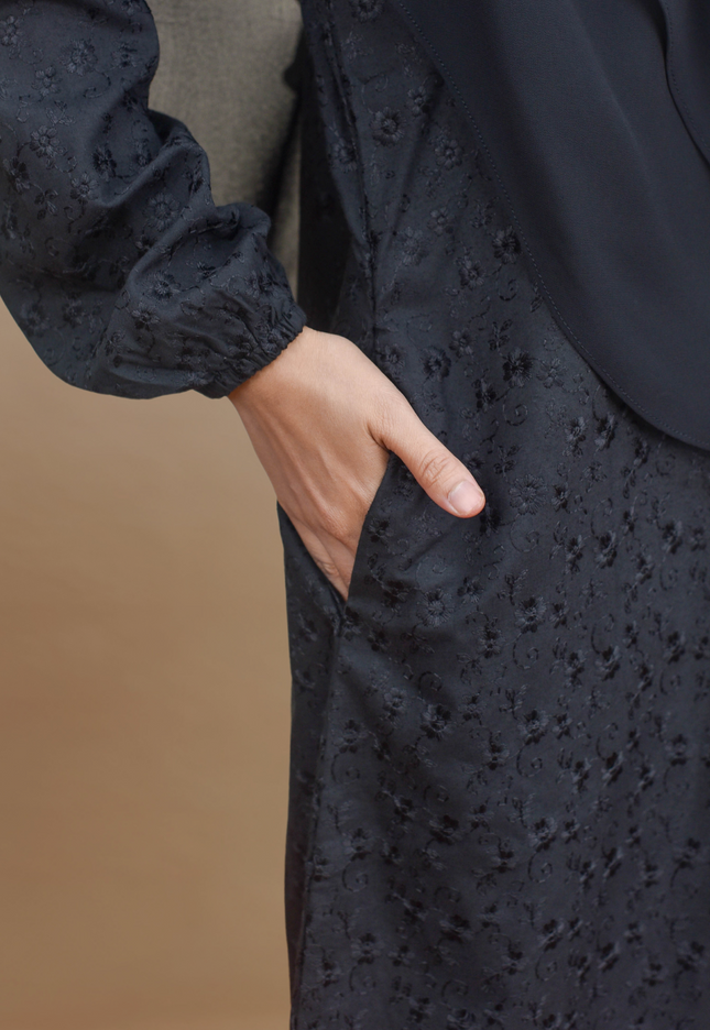 Faraza Zahra Jubah Terus Umrah Hajj - Sulam Penuh ROPOL