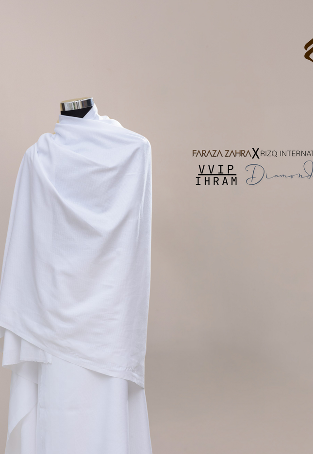 Faraza Zahra X Rizq Ihram | VIP DIAMOND - Ihram Ringan & Sejuk untuk Haji Umrah