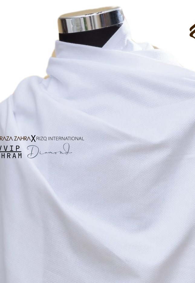 Faraza Zahra X Rizq Ihram | VIP DIAMOND - Ihram Ringan & Sejuk untuk Haji Umrah