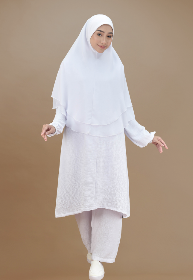 Faraza Zahra Jubah Seluar Umrah Hajj - Ironless