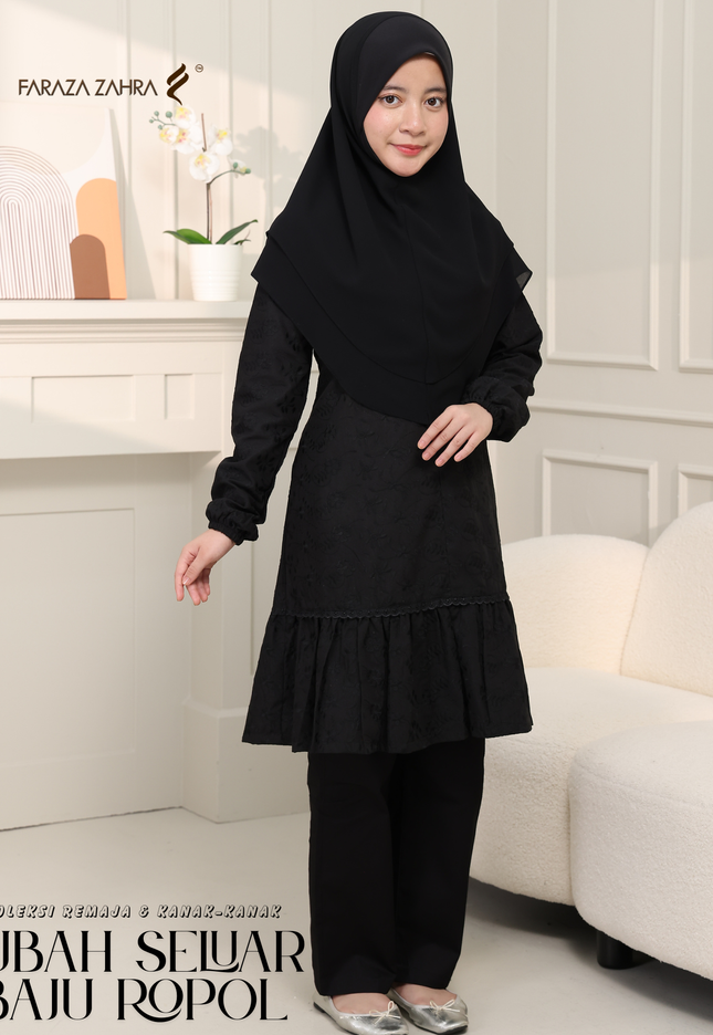 Jubah Seluar Baju Ropol | Koleksi Remaja & Kanak-Kanak Faraza Zahra