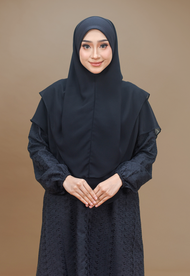 Faraza Zahra Jubah Terus  Umrah Haji - Sulam Penuh Tanpa Ropol