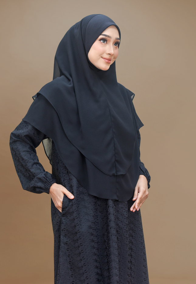 Faraza Zahra Jubah Terus  Umrah Haji - Sulam Penuh Tanpa Ropol