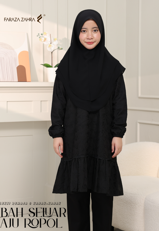 Jubah Seluar Baju Ropol | Koleksi Remaja & Kanak-Kanak Faraza Zahra