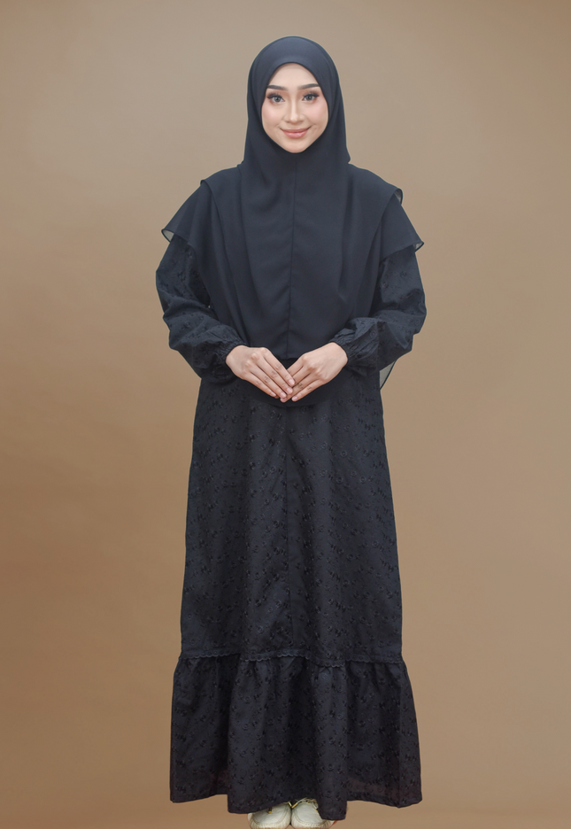 Faraza Zahra Jubah Terus Umrah Hajj - Sulam Penuh ROPOL