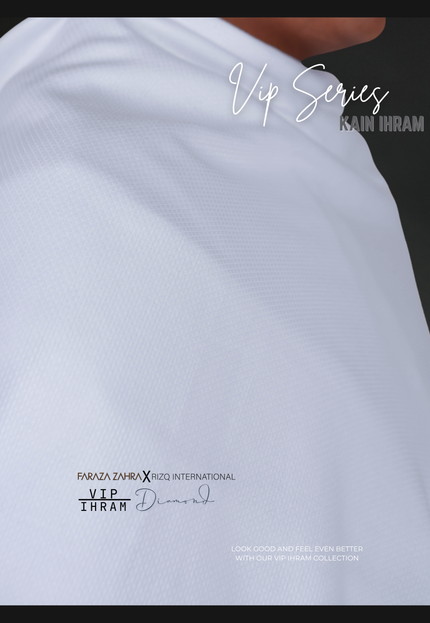 Faraza Zahra X Rizq Ihram | VIP DIAMOND - Ihram Ringan & Sejuk untuk Haji Umrah