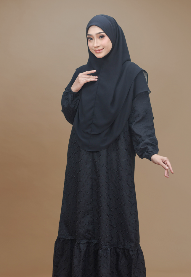 Faraza Zahra Jubah Terus Umrah Hajj - Sulam Penuh ROPOL
