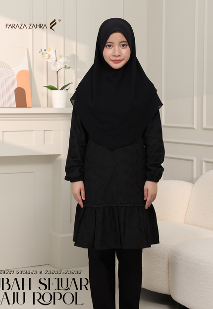 Jubah Seluar Baju Ropol | Koleksi Remaja & Kanak-Kanak Faraza Zahra