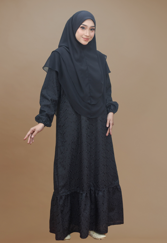 Faraza Zahra Jubah Terus Umrah Hajj - Sulam Penuh ROPOL