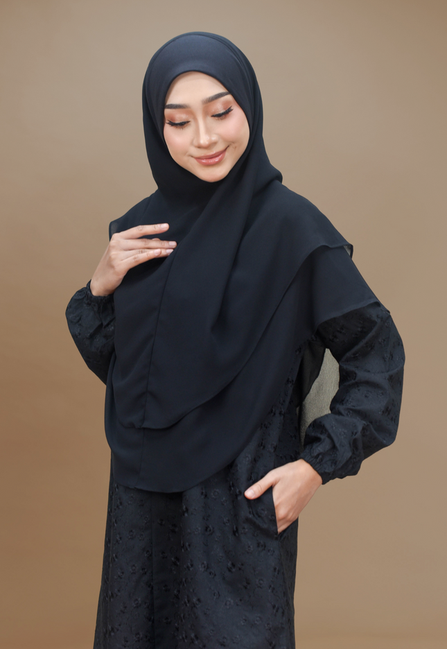 Faraza Zahra Jubah Terus Umrah Hajj - Sulam Penuh ROPOL