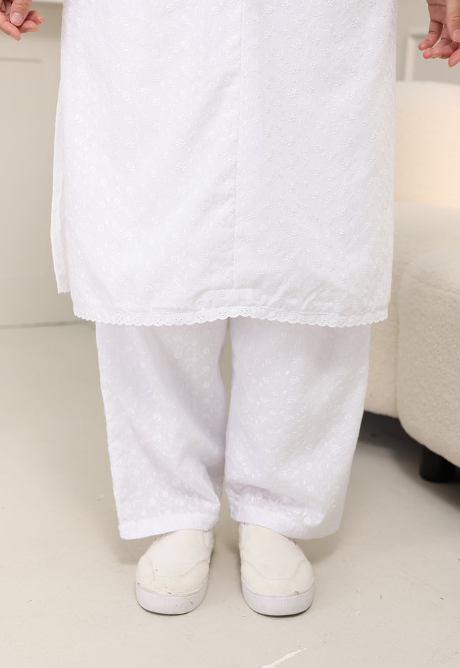 Faraza Zahra Jubah Seluar Umrah - Sulam Penuh