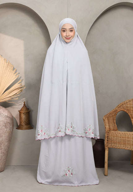 Faraza Zahra Telekung Salwa-Grey