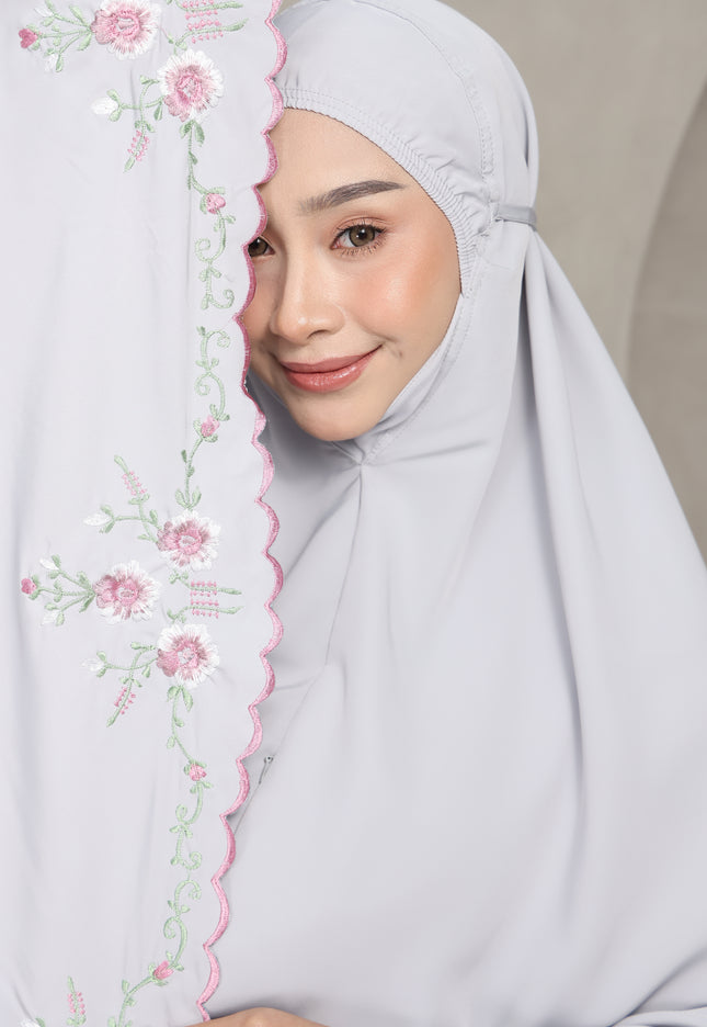 Faraza Zahra Telekung Salwa-Grey