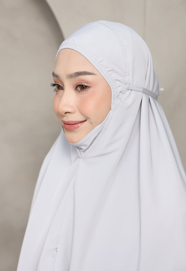 Faraza Zahra Telekung Salwa-Grey