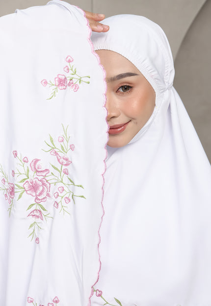 Faraza Zahra Telekung Rosella in White (Putih)