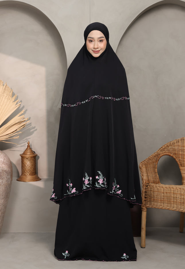 Faraza Zahra Telekung Nawal-Black