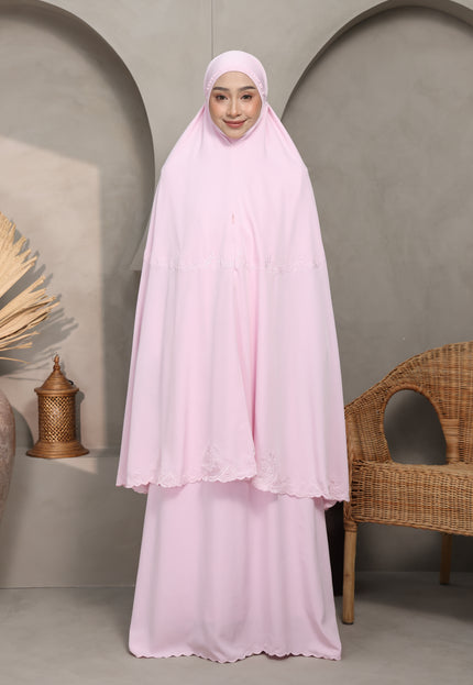 Faraza Zahra Telekung Lateefa-Pink