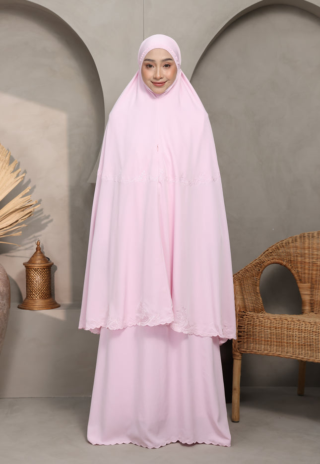 Faraza Zahra Telekung Lateefa-Pink