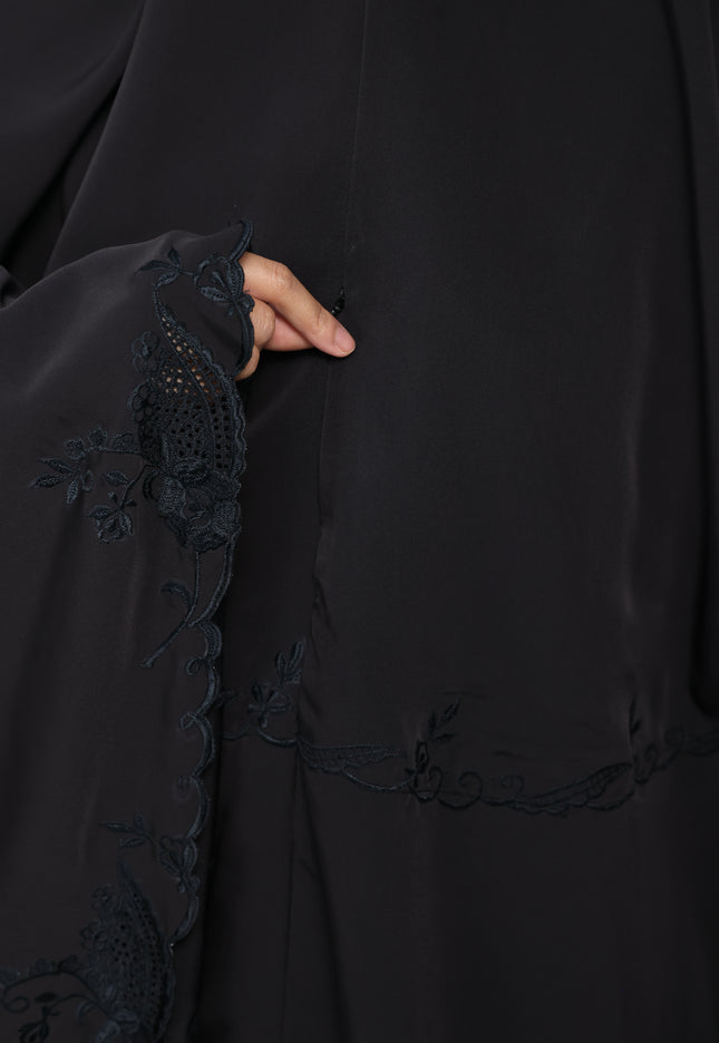 Faraza Zahra Telekung Lateefa-Black