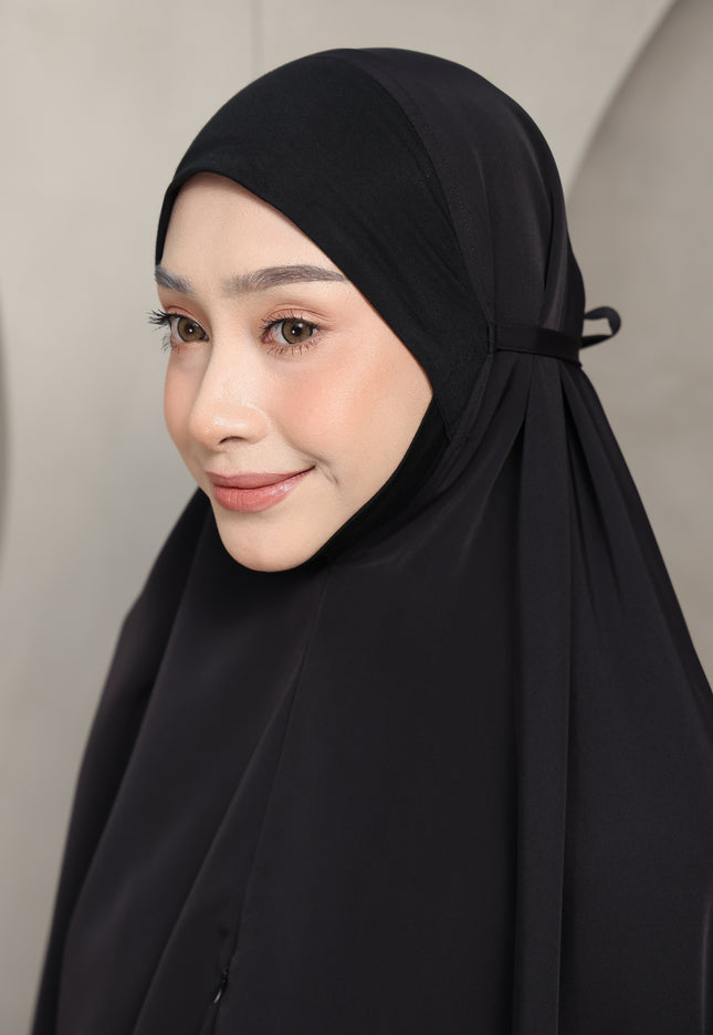 Faraza Zahra Telekung Lateefa-Black