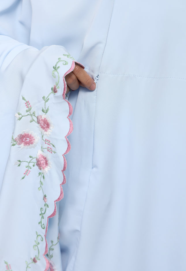 Faraza Zahra Telekung Salwa-Soft Blue