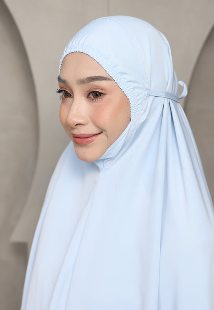 Faraza Zahra Telekung Salwa-Soft Blue