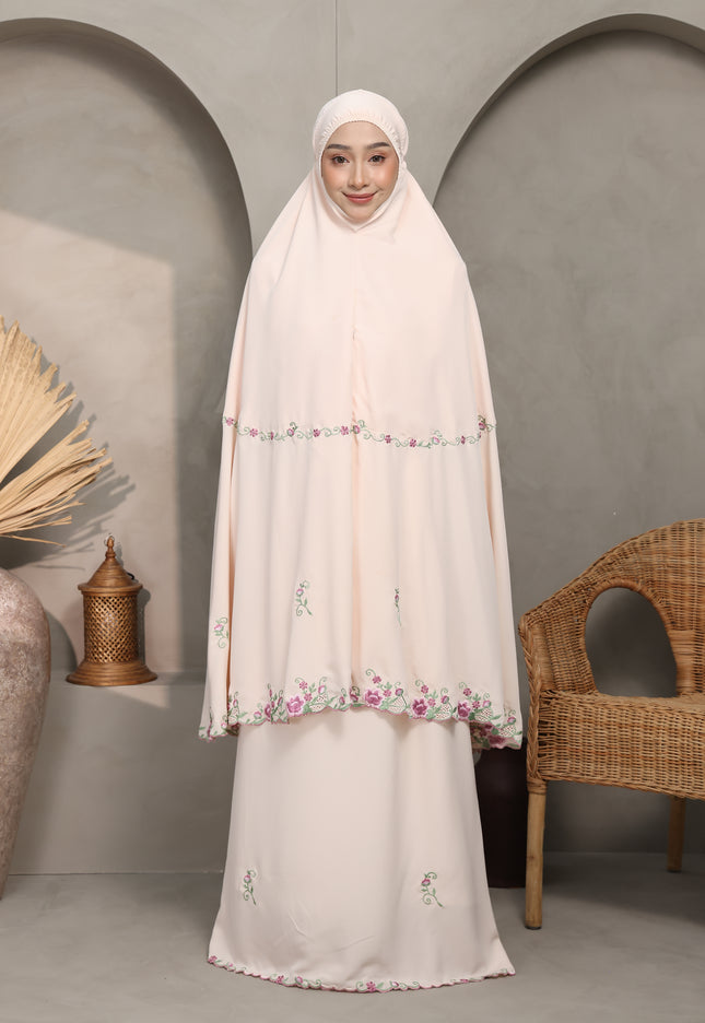 Faraza Zahra Telekung Rosella in Peach