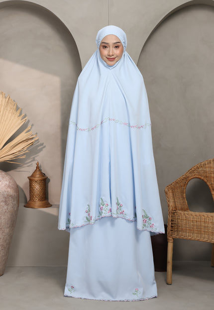 Faraza Zahra Telekung Nawal -Soft Blue