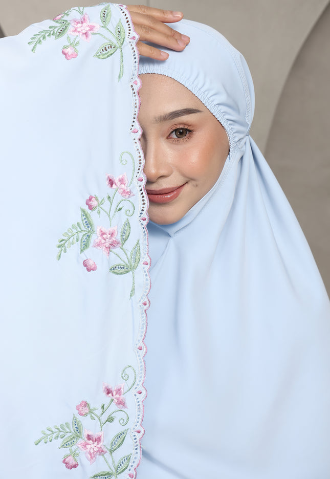 Faraza Zahra Telekung Nawal -Soft Blue