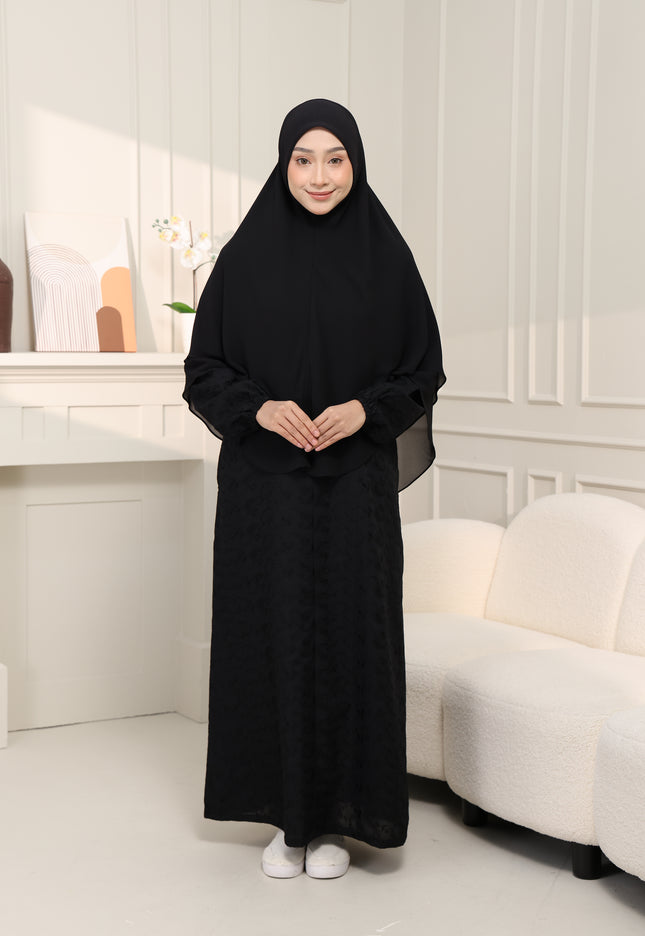 Faraza Zahra Jubah Terus  Umrah Haji - Sulam Penuh Tanpa Ropol