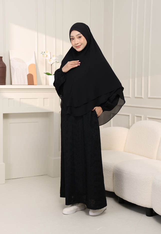Faraza Zahra Jubah Terus  Umrah Haji - Sulam Penuh Tanpa Ropol