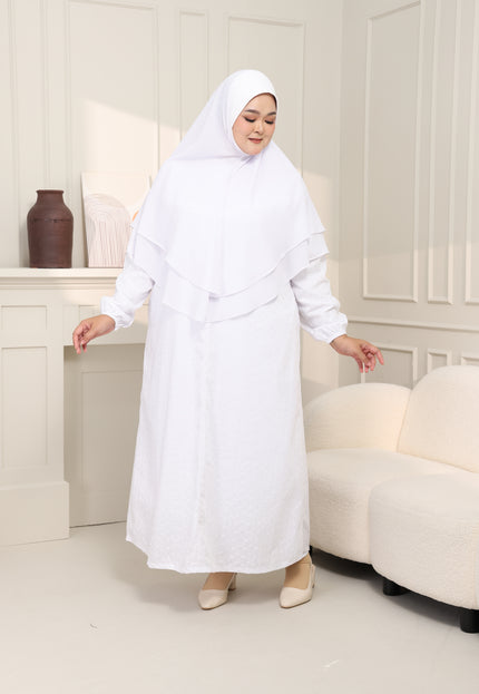 Faraza Zahra Jubah Terus  Umrah Haji - Sulam Penuh Tanpa Ropol