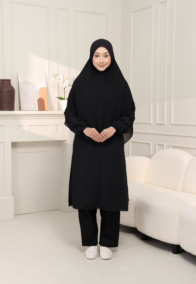 Faraza Zahra Jubah Seluar Umrah - Sulam Penuh