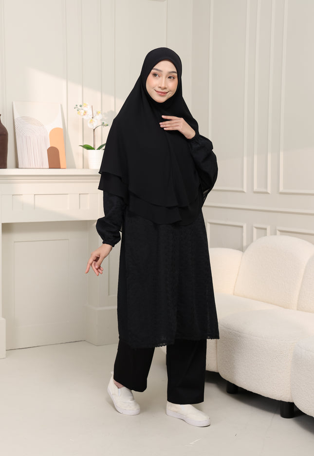 Faraza Zahra Jubah Seluar Umrah - Sulam Penuh