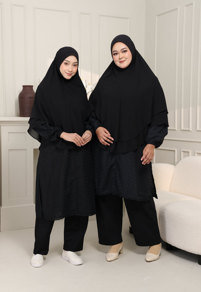 Faraza Zahra Jubah Seluar Umrah - Sulam Penuh