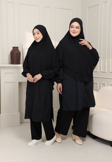Faraza Zahra Jubah Seluar Umrah - Sulam Penuh