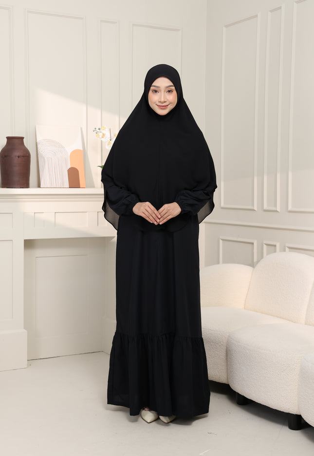 Faraza Zahra Jubah Terus Umrah Hajj - Sulam Penuh ROPOL