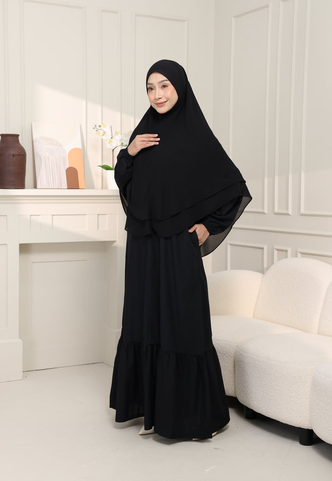 Faraza Zahra Jubah Terus Umrah Hajj - Sulam Penuh ROPOL