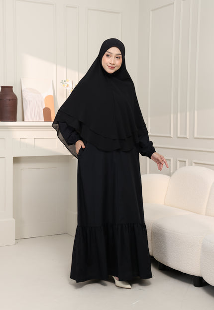 Faraza Zahra Jubah Terus Umrah Hajj - Sulam Penuh ROPOL