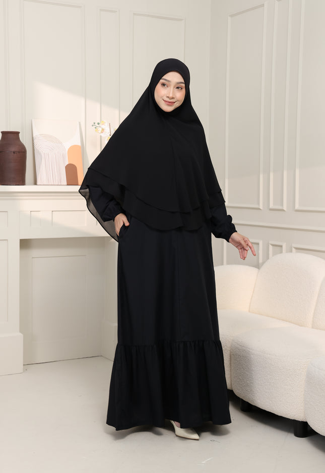 Faraza Zahra Jubah Terus Umrah Hajj - Sulam Penuh ROPOL