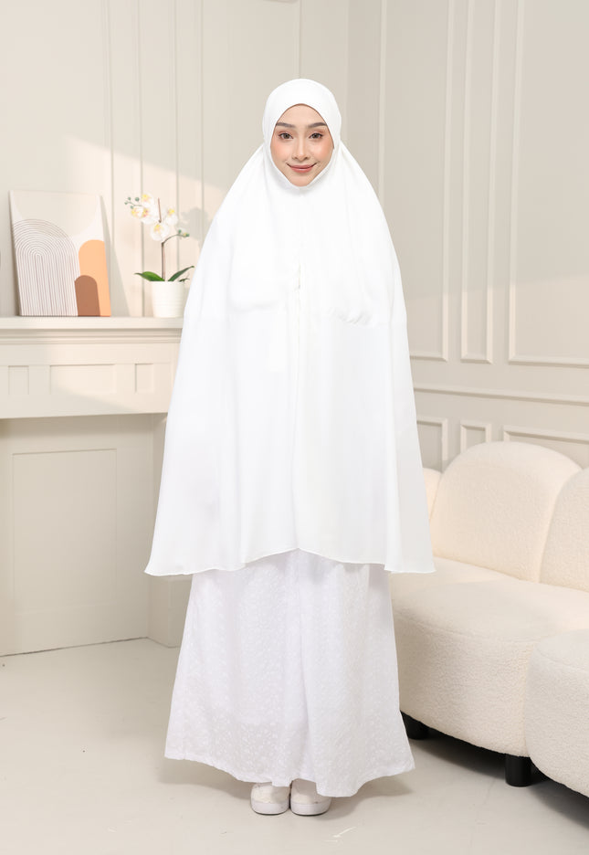 Faraza Zahra Mini Telekung Sumayyah in White (Putih)