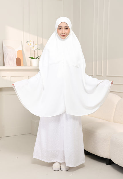 Faraza Zahra Mini Telekung Sumayyah in White (Putih)