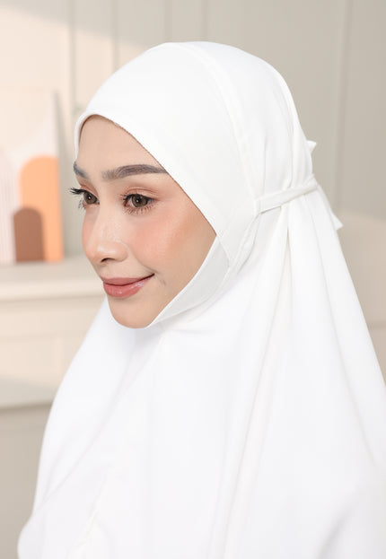 Faraza Zahra Mini Telekung Sumayyah in White (Putih)