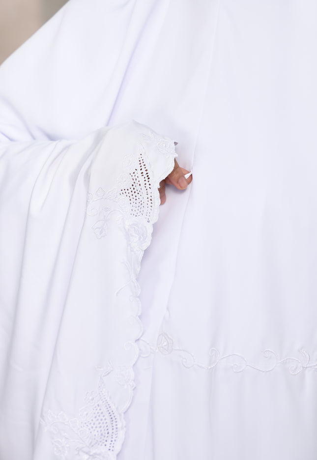 Faraza Zahra Telekung Lateefa-White