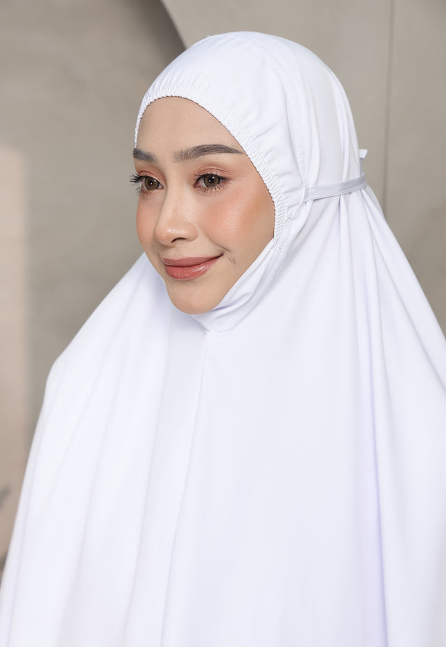 Faraza Zahra Telekung Lateefa-White
