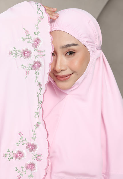 Faraza Zahra Telekung Salwa- Pink