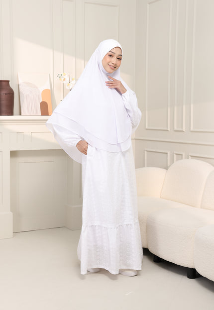 Faraza Zahra Jubah Terus Umrah Hajj - Sulam Penuh ROPOL