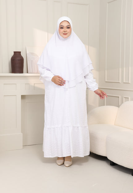 Faraza Zahra Jubah Terus Umrah Hajj - Sulam Penuh ROPOL