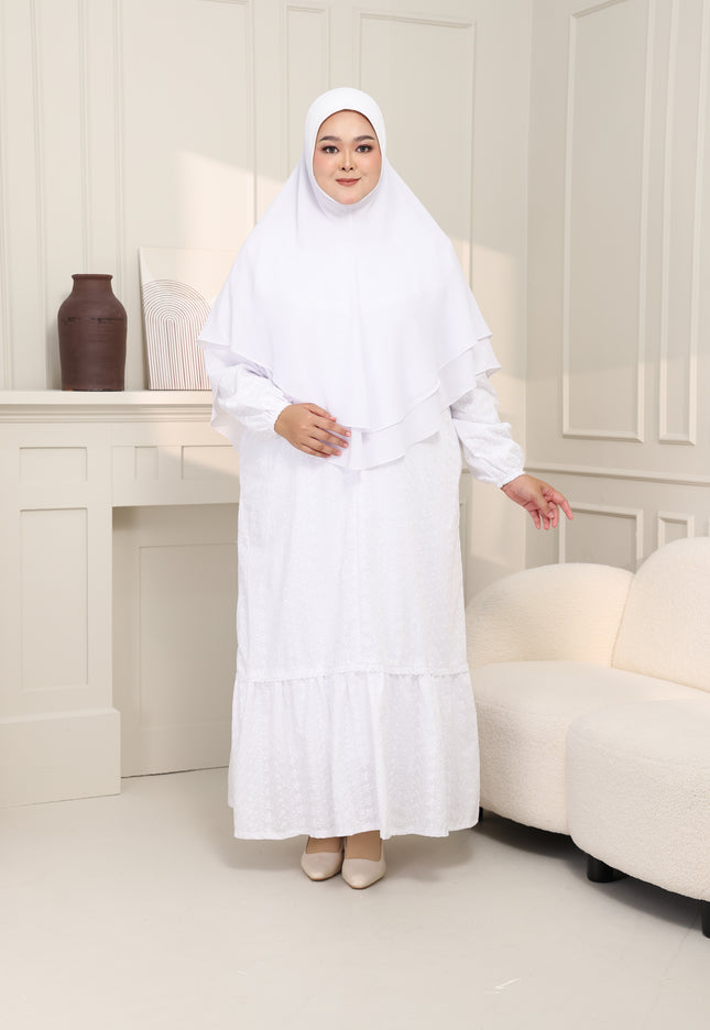 Faraza Zahra Jubah Terus Umrah Hajj - Sulam Penuh ROPOL