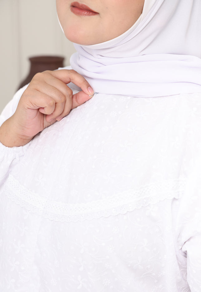 Faraza Zahra Jubah Terus Umrah Hajj - Sulam Penuh ROPOL